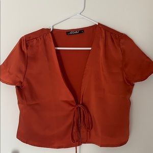 princess polly satin tie top